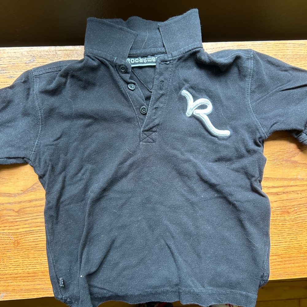 Black Rocawear Kids Polo Shirt